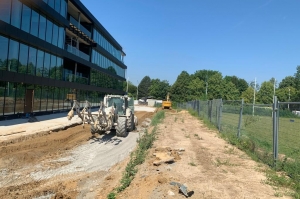 Petit chantier de stabilisation à la chaux