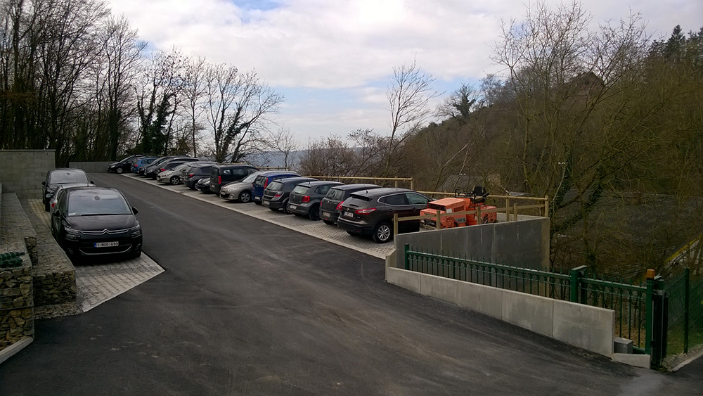 réalisation d'un parking en asphalte